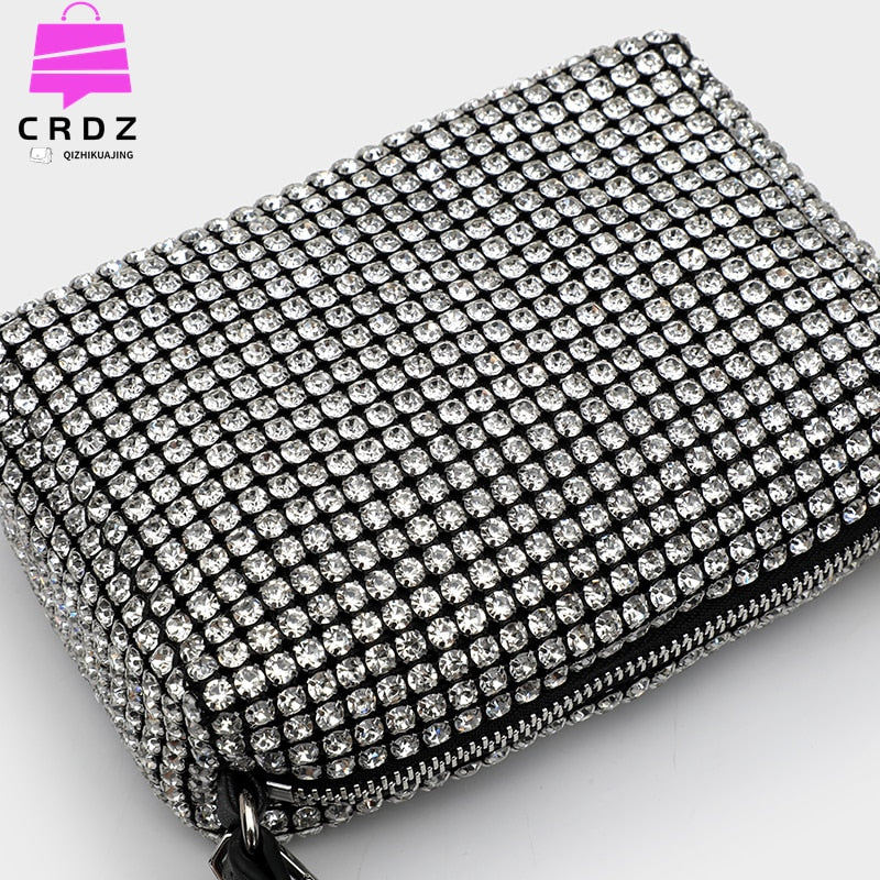 High Quality Luxury Brand Designer Za Shoulder Bag For Wome Diamond Inlaid Messenger Bags Ladies Bag Female Top Handle Bag Bolso