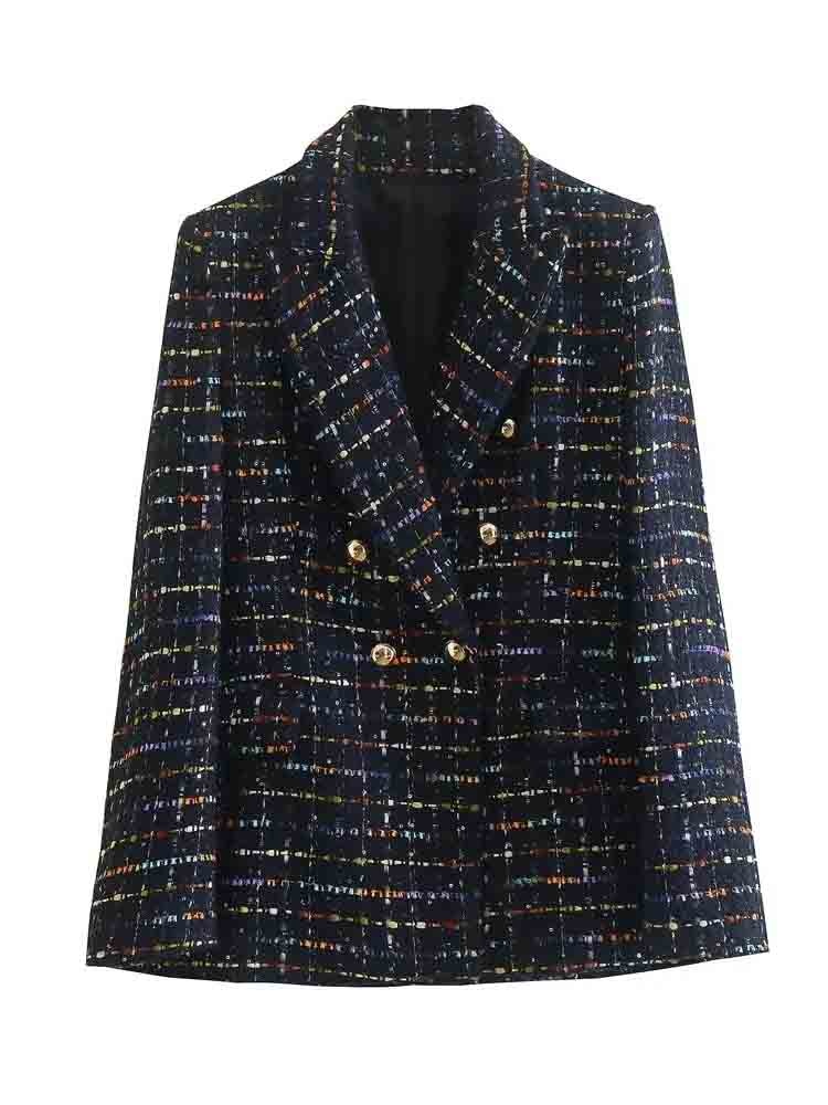 KLKXMYT TRAF Women's Blazer Set Woman 2 Pieces Suit 2023 Autumn Fashion Woollen Blazers Shorts Two Piece Sets Womens Outfits