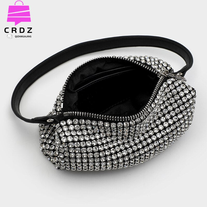 High Quality Luxury Brand Designer Za Shoulder Bag For Wome Diamond Inlaid Messenger Bags Ladies Bag Female Top Handle Bag Bolso