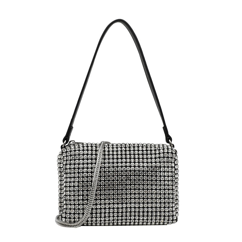 High Quality Luxury Brand Designer Za Shoulder Bag For Wome Diamond Inlaid Messenger Bags Ladies Bag Female Top Handle Bag Bolso